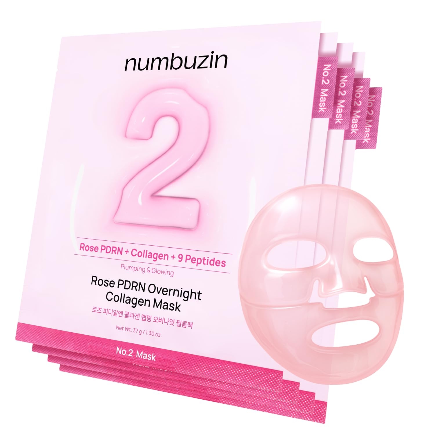 No.2 Rose PDRN Collagen Plumping Sheet Mask