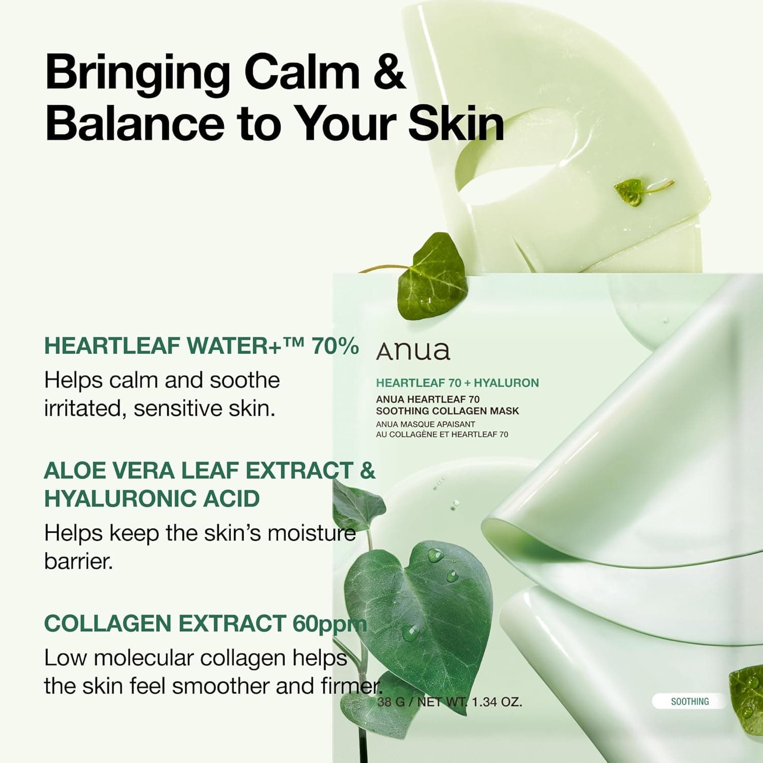 Heartleaf 70 Soothing Collagen Mask 3