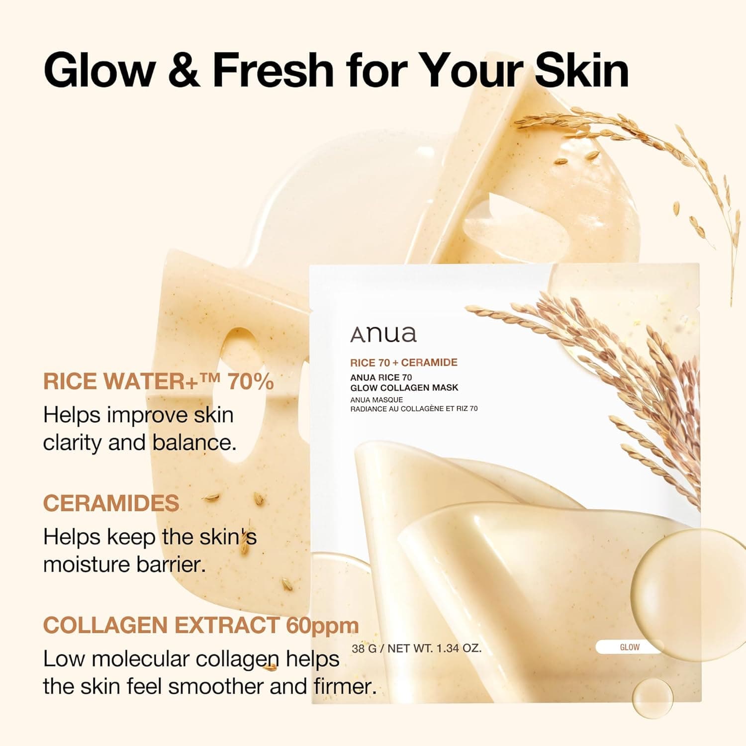 Rice 70 Glow Collagen Mask 3
