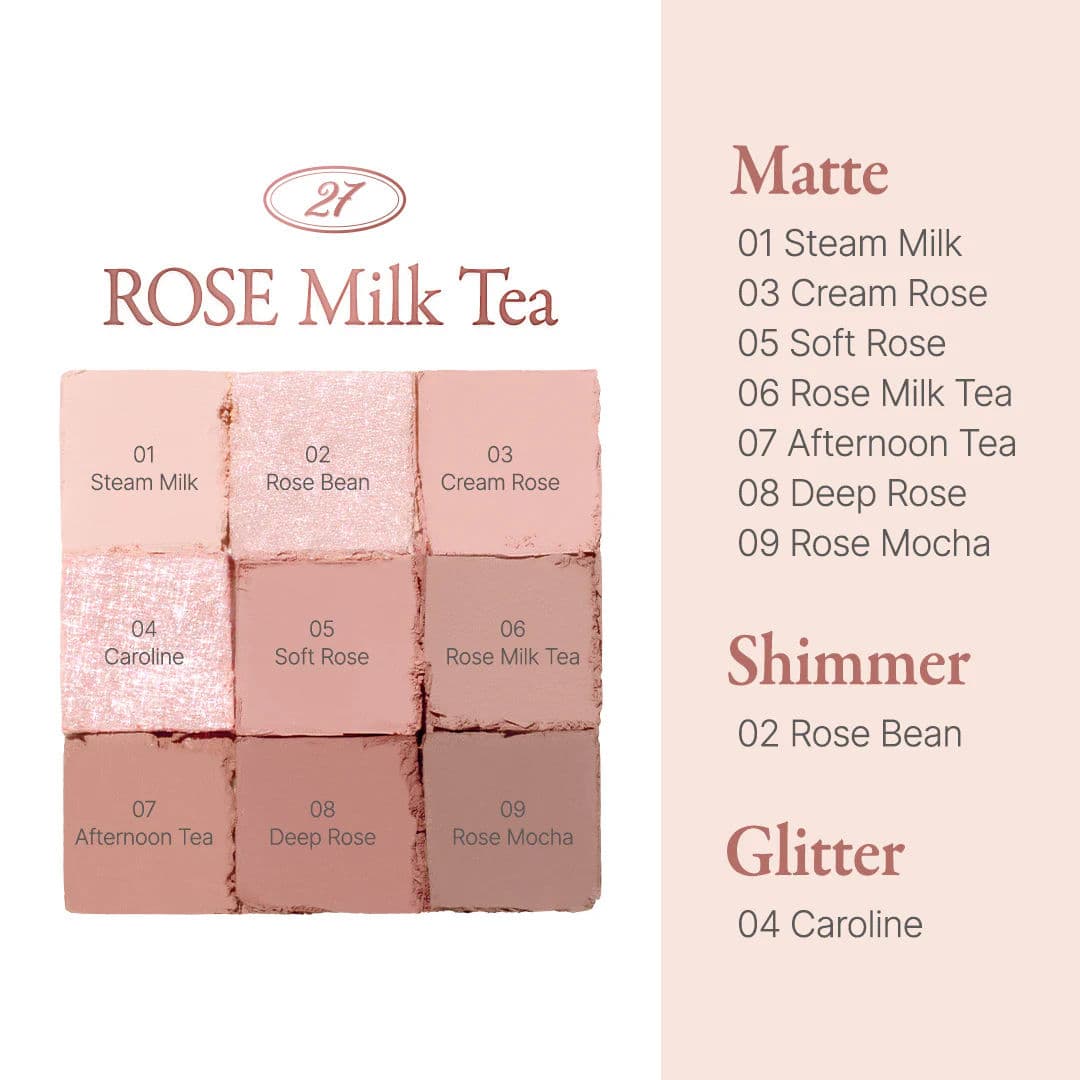 Shadow Palette Rose Milk Tea Collection 6