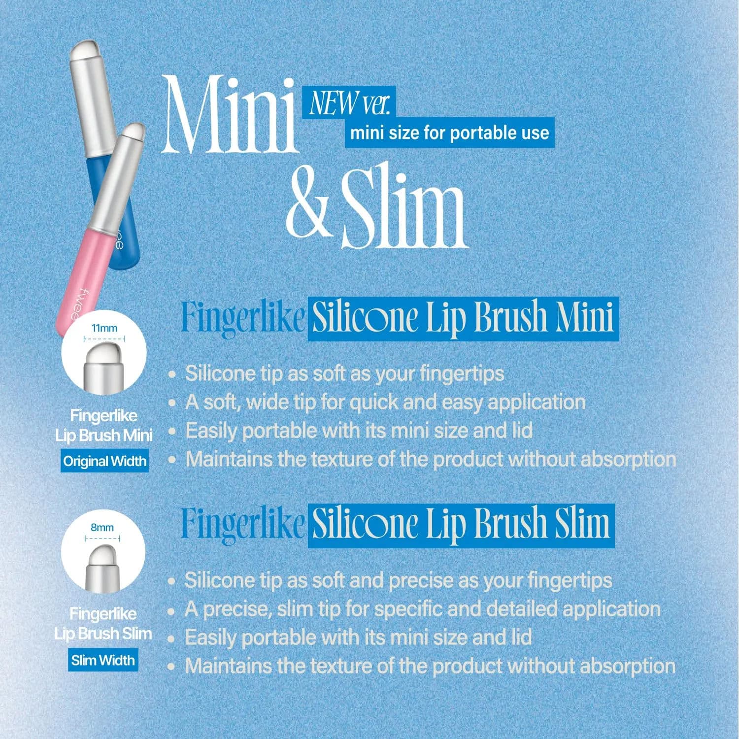 Fingerlike Silicone Lip Brush Slim 2