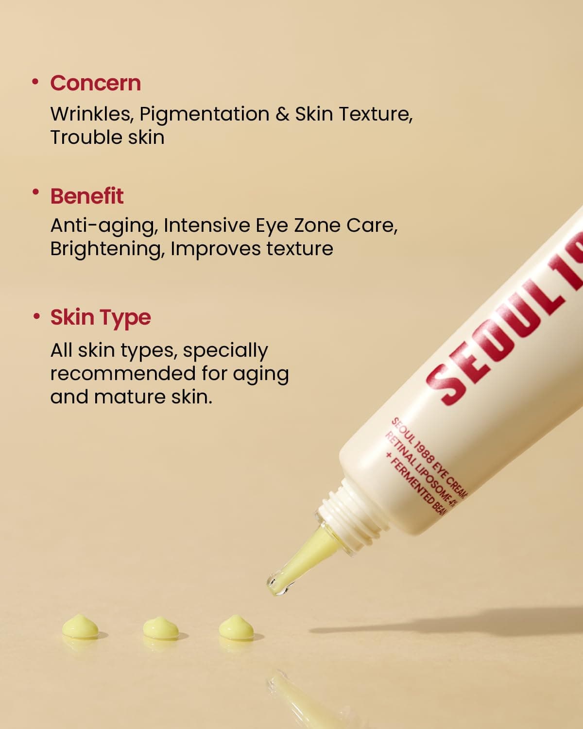 SEOUL 1988 Eye Cream : Retinal Liposome 4% + Fermented Bean 4