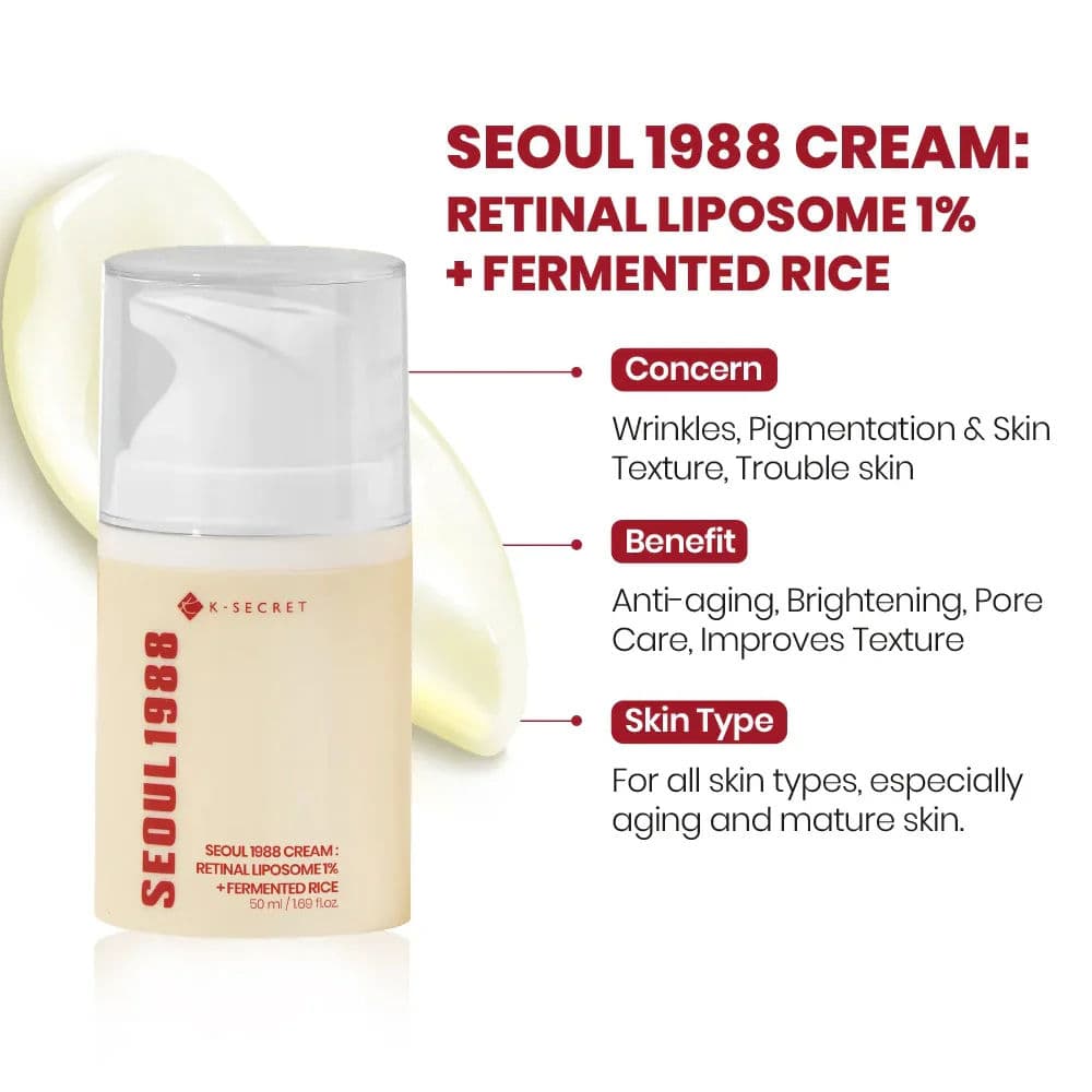 SEOUL 1988 Cream : Retinal Liposome 1% + Fermented Rice 4