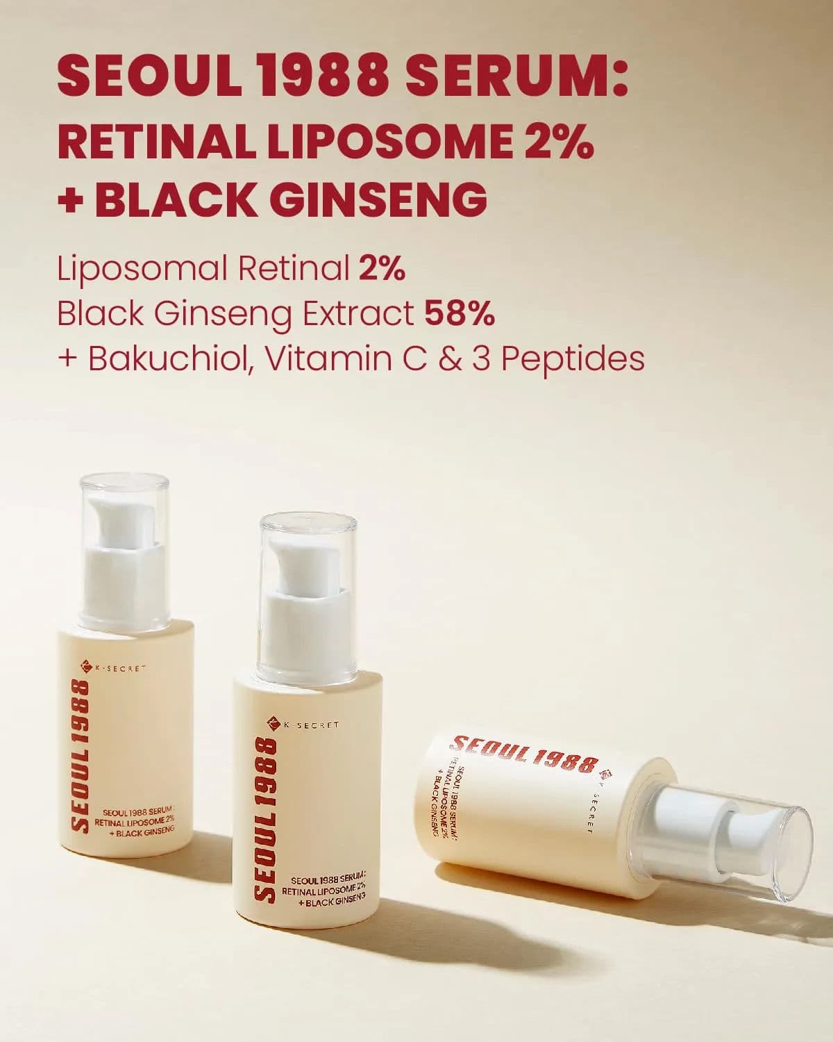 SEOUL 1988 Serum : Retinal Liposome 2% + Black Ginseng 2
