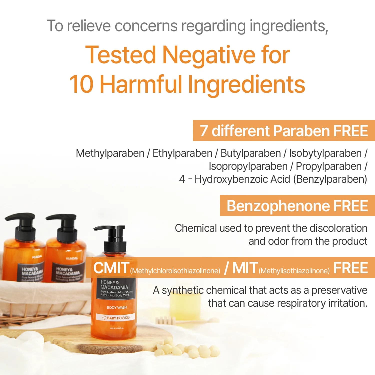 Honey & Macadamia Pure Natural Moisturizing Refreshing Body Wash 7